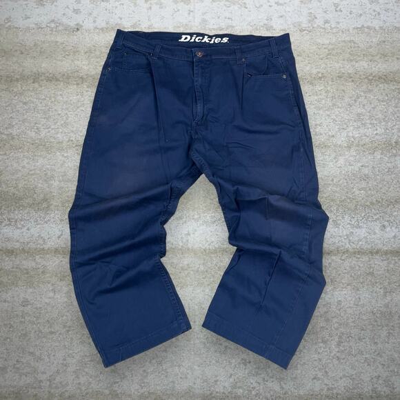 Dickies Khakis Pants Navy Blue Regular Relaxed Fit - Picture 2 of 4